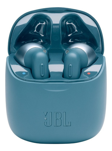 Auriculares in-ear gamer inalámbricos JBL Tune 220TWS azul con luz LED