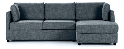Sofá Seccional Cama Noah Derecho Melange Denim - Rosen