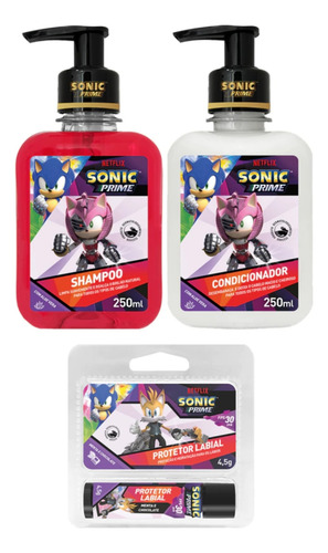 Kit Shampoo+condicionador+protetor Labial Sonic Rusty Pharma