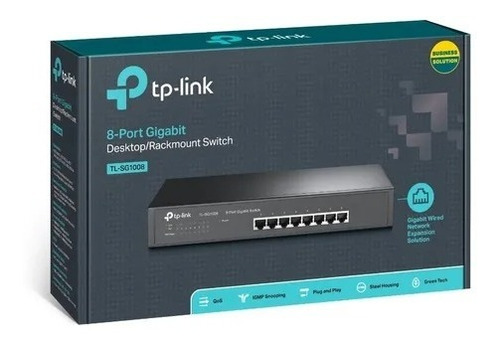 Switch Tp-link 8 Puertos Gigabit 10/100/1000 Tl-sg1008 Rack
