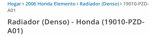 Radiador Usado Para Honda Element Compatible Con Crv