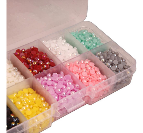 2 La Mitad De Perlas Redondas 4 Mm