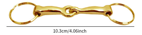 5 Llavero Con Forma De Bocado De Caballo, Llavero De Oro