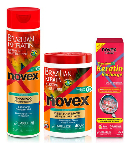 Novex Paquete De Recarga De Tratamiento Capilar De Queratina