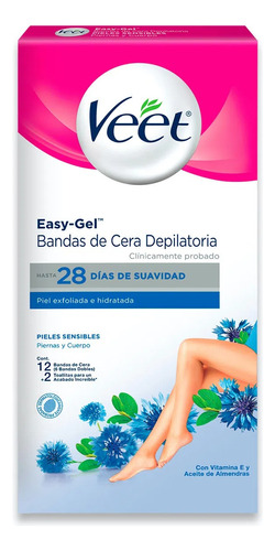 Veet Bandas Depilación Corporal Piel Sensible X12 Unidades