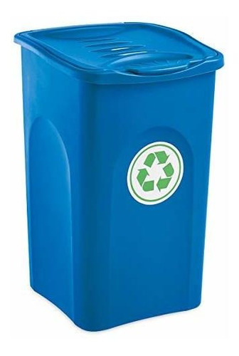 Papelera Stefanplast Begreen, 50 L, Azul Capri