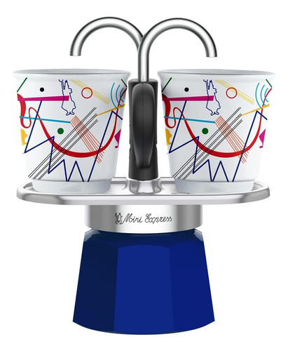 Bialetti - Mini Express Kandinsky: Moka Set Incluye Cafetera