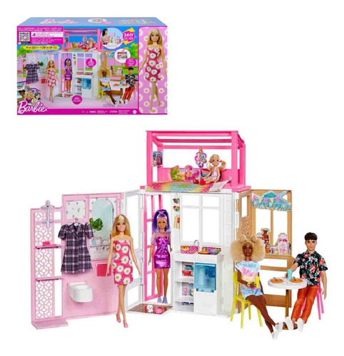 Casa De Juego Glamour Con Accesorios De Barbie 50cm      