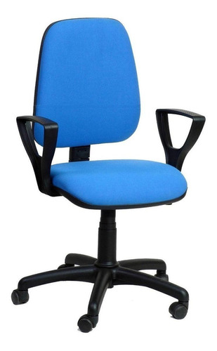 Silla de escritorio Mondo Sedie Roma alta giratoria ergonómica  azul con tapizado de cuero sintético