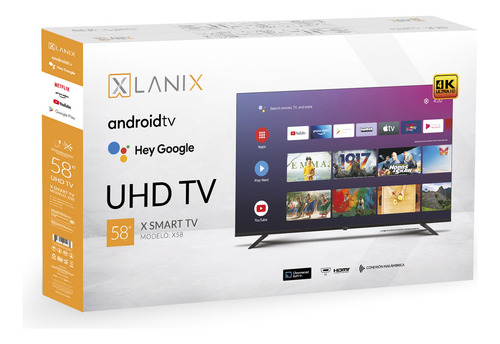 X Smart Tv Lanix X58 4k Uhd Android 11 Dolby Audio