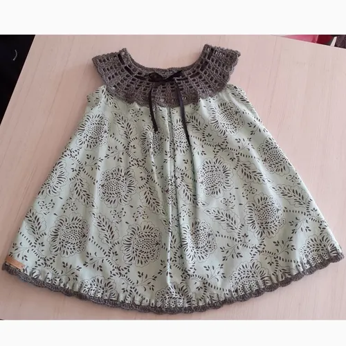 Vestido Para Nena Con Canes Tejido A Crochet