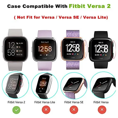 Funda Protectora De Pantalla Compatible Con Fitbit Versa 2 [