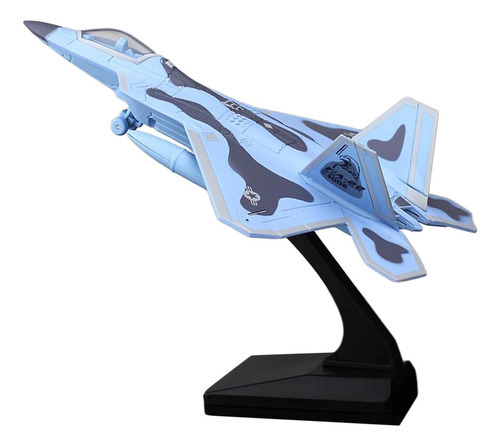 F-22 Fighter Fundido Metal Plástico Modelo Plano Y Sonido