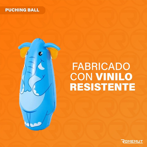 Imagen 4 de 4 de Puching Ball Animales Inflable Bestway Niños Elefante Jirafa