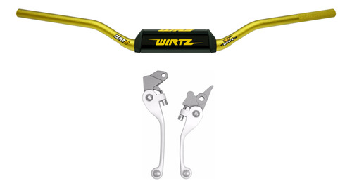 Manubrio Wr5 Dorado + Manija Blanca Tornado Xr 150l Wirtz