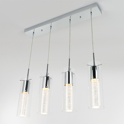 Artika, Lámpara Colgante Led Essence 4 Luces Estructura Plateado