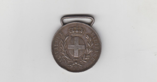 Medalla Italiana Al Valore Militare Plata 21 Agosto Año 1917