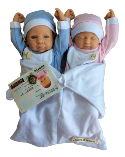 Imagen 1 de 10 de Bebes Reborn Mellizos - Bebes Casita Muñecas Bebes Mellizos