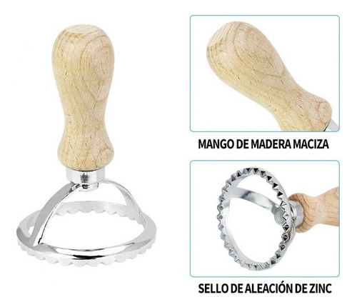 Alta Calidad Molde Rodillo Cortador Masa Empanada Ravioles