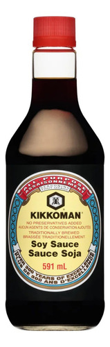 Molho Soja Tradicional Brewed Soy Sauce Kikkoman 591ml