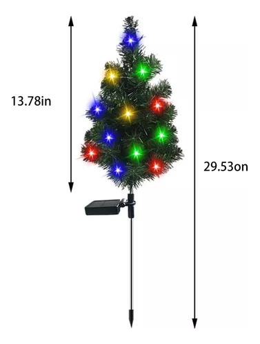 4 Luces Led Solares Para Árboles De Navidad Para Exteriores