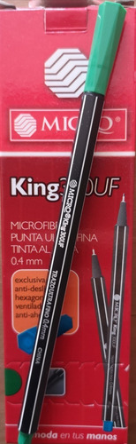 10 Microfibra Marcador 0,4 Simball Micro King Estuche Verde