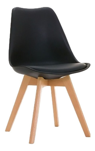 Imagen 2 de 5 de Set 4 Sillas Tipo Eames Tulip Asiento Acolchado Comedor Sala