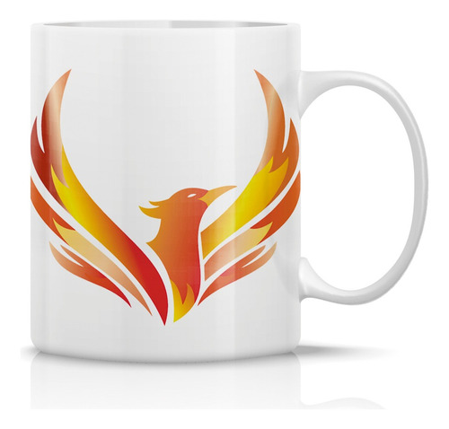 Tazon/taza /mug Ave Fenix En Naranjo