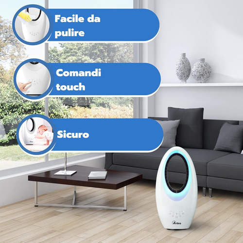 Ardes | Ar5bl1 Ventilador Sin Aspas Potente Y Silencioso