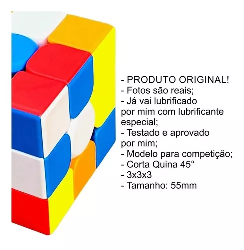 Cubo Magico Profissional Moyu Meilong Sem Adesivo 3x3 - Cubo