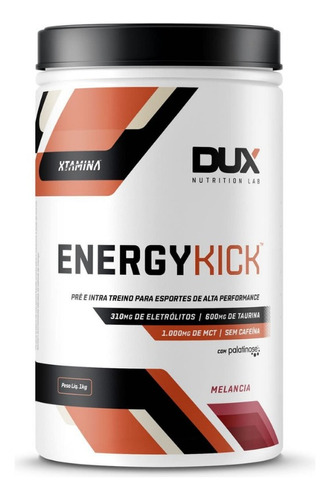 Energy Kick Pré E Intra Treino 1kg Sabor Melancia Dux Nutrition