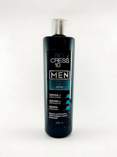 Bio Cress 10 Shampo For Men Anticaida X 300 Ml