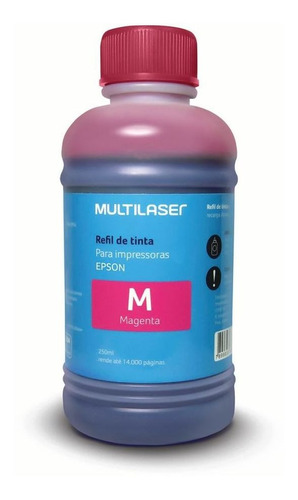 Refil Tinta Multilaser Magenta Rf015 Para Epson 250ml