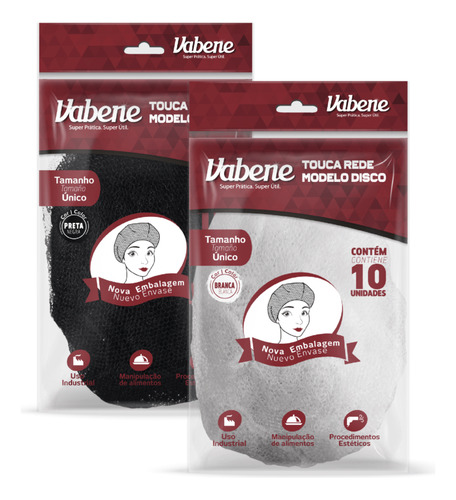 Touca Rede Preta C/10 Vabene