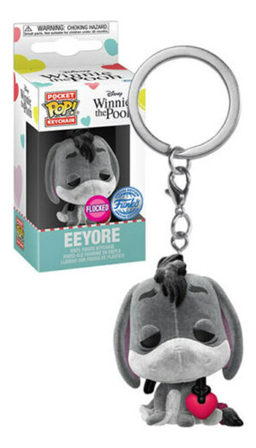 Pop! Keychain Winnie The Pooh: Eeyore W/ Heart (flocked)