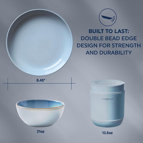 Juego De Vajilla Corelle Para Cuatro Personas, X12/16 Piezas