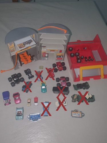Lote Micro Machines: Autos + Accesorios + Set Caja Y Lata Gris (Usado)