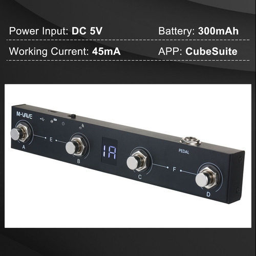 M-vave Pedal De Control Midi 4 Botones