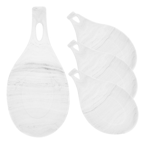 Cucharera De Silicona Para Utensilios De Cocina, Mármol, 4 U