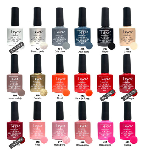 Imagen 2 de 10 de Kit Esmaltes Semipermanente Tejar + Kit Removedor