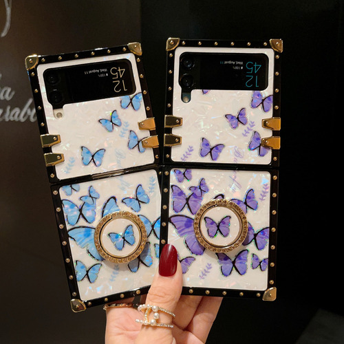 Para Samsung Z Flip 4/z Flip 3 Funda Mariposa Colores Madam*/