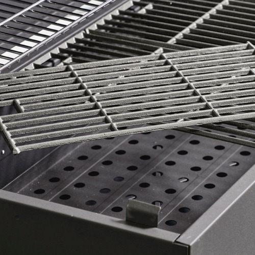 Imagen 3 de 3 de Parrilla De Campo Doble Xl Bbq Grill Mesada Carbon Leña Color Negro