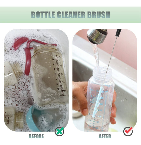 Set De Limpieza De Botellas De Agua De Acero Inoxidable, Bot