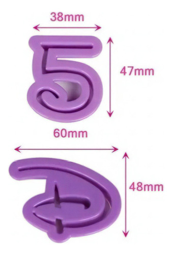 Cortadores Para Galletas Forma De Numeros De Disney