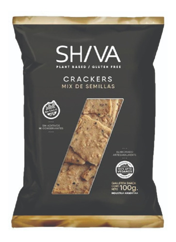 Crackers De Mix De Semillas Vegan Y Sintacc X 100 Gs. Shiva