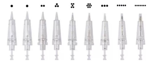 10 Cartuchos De Dermapen De 1, 2 Y 3 Puntas A Escoger