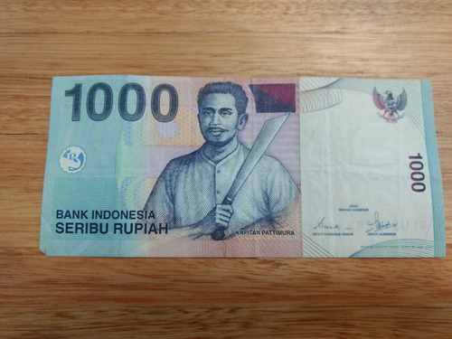 Billete 1000 Rupias Indonesia 2000