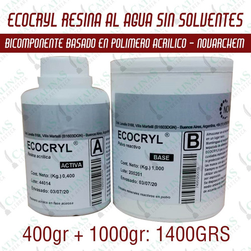 Resina Acrilica No Toxica Ecocryl Tecnarte X1400kg Microcent