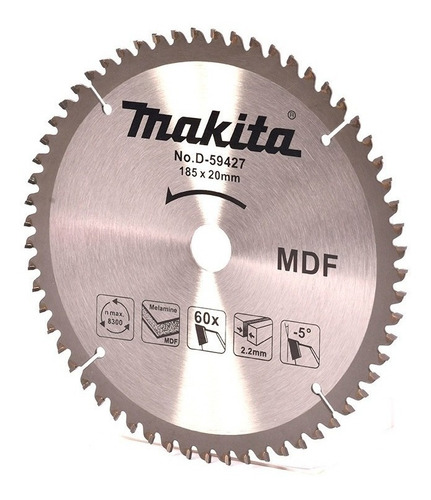 Discode corte Makita D-62452 255mm x  2.6mm color plateado