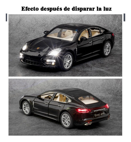 Porsche Panamera Miniatura Metal Autos Con Luces Y Sonido